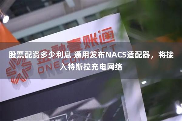 股票配资多少利息 通用发布NACS适配器，将接入特斯拉充电网络